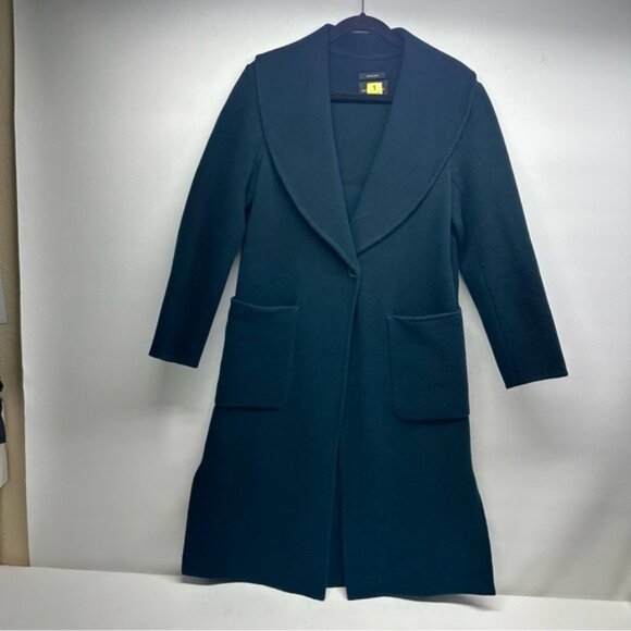 Club Mónaco Italian Wool Elegant dark green Women's Coat size M - Picture 1 of 10